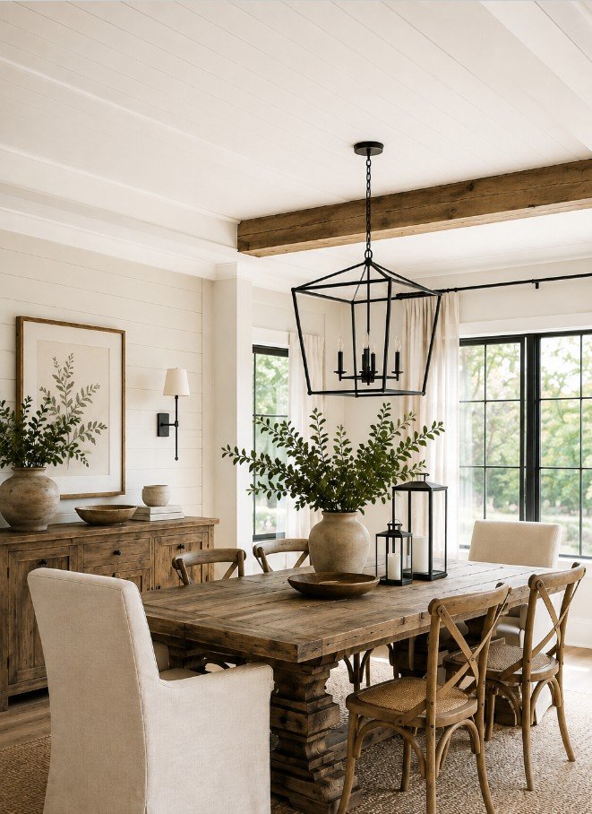Modern farmhouse dining