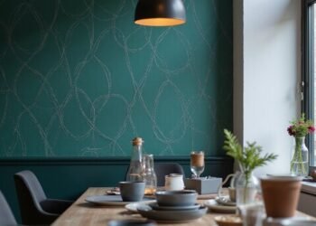 accent wall bold color pattern sophistication