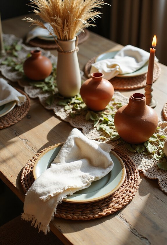 casual boho textured linen napkins