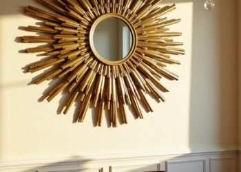 commanding dramatic sunburst dining room centerpiece