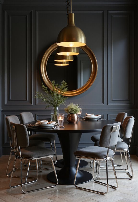 complementary metal finishes create visual interest