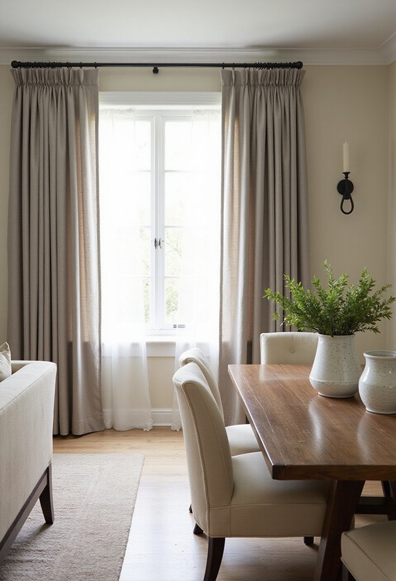 complementary window treatments enhance interior design