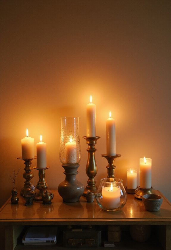 cozy ambient tableware display ambiance