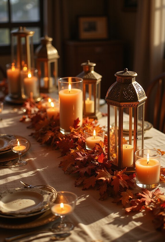 cozy autumnal tabletop ambiance