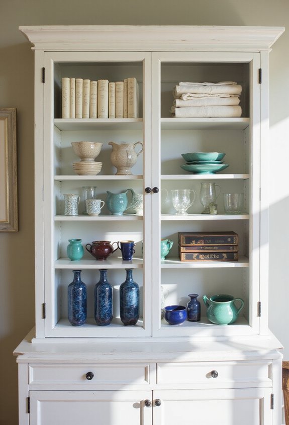 curated color coordinated display creates visual harmony