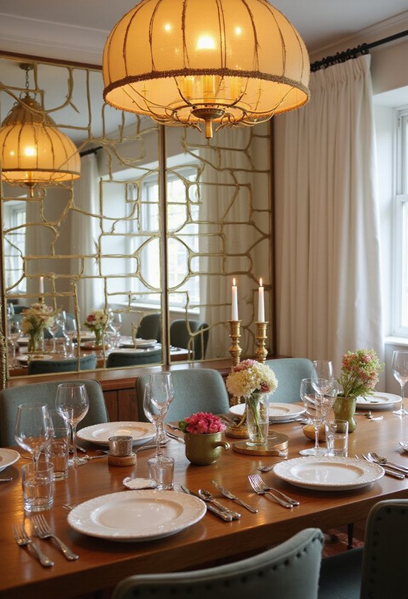 dazzling glamorous transformative mirrored accent walls