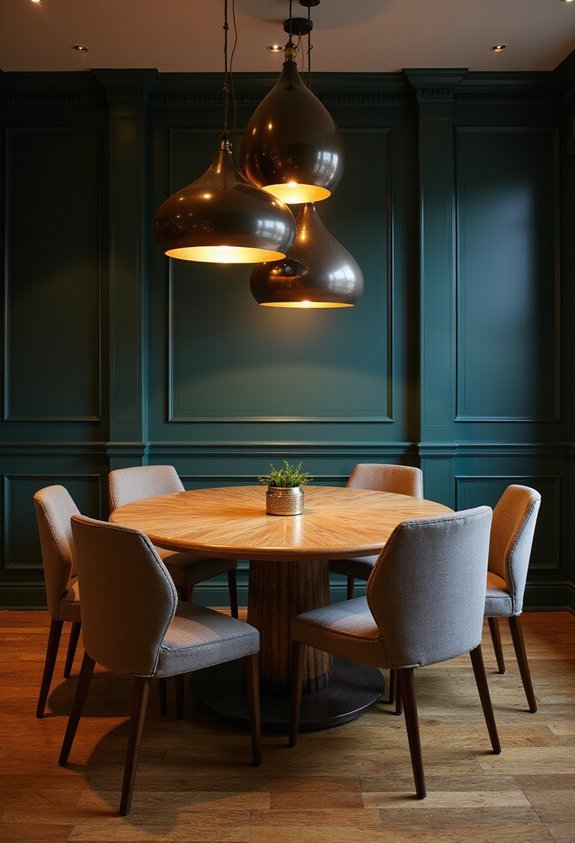 dramatic captivating dining room statement