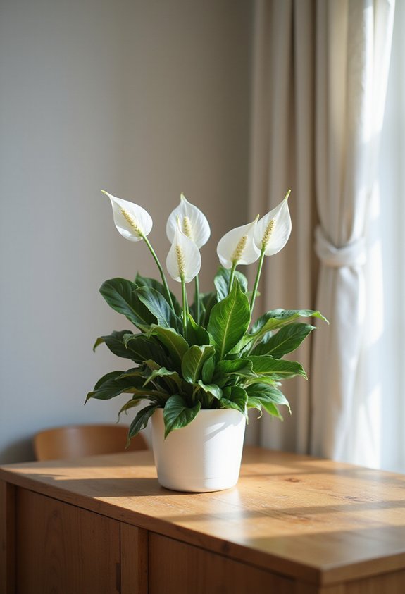 dramatic elegant easy care peace lily