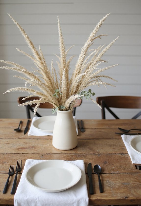 dried natural low maintenance transformative centerpieces