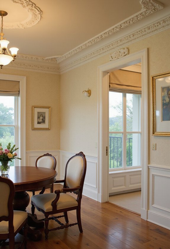 fancy wall crown molding details
