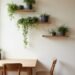 floating cascading calming minimalist wall plants