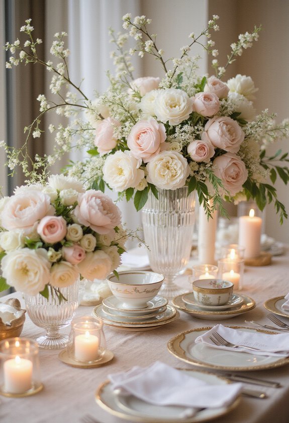 flowers as decorative dining enhancement