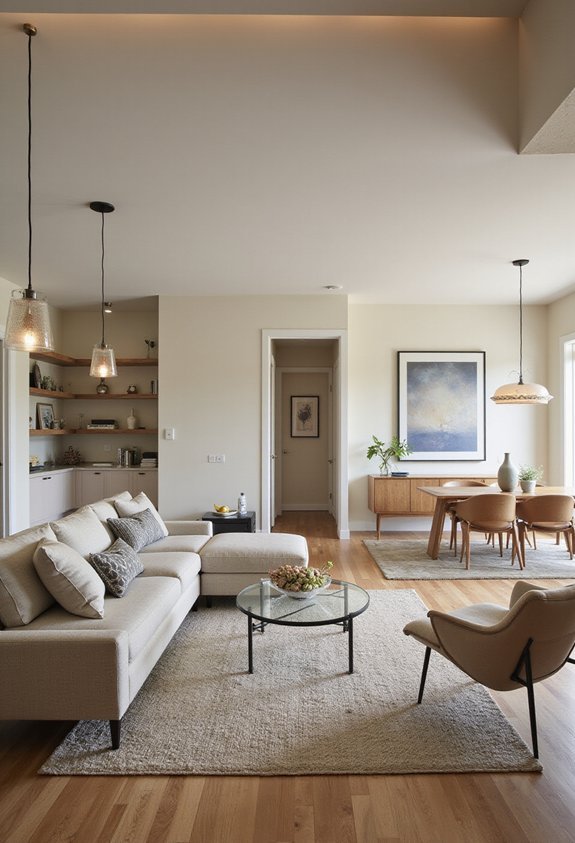 flowing furniture arrangement intentional room layout