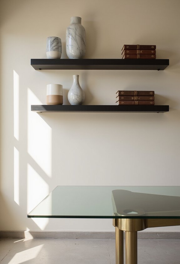 functional decorative floating shelf display