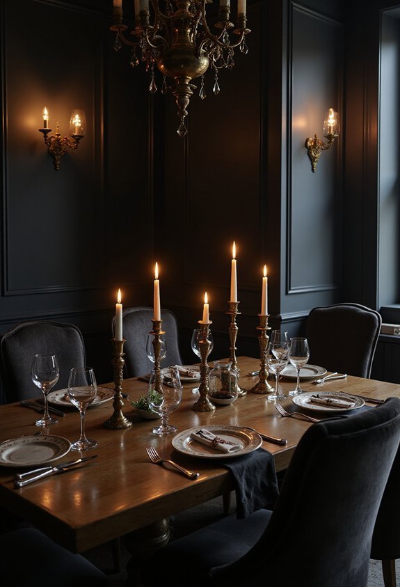 intimate ambiance through candle lighting