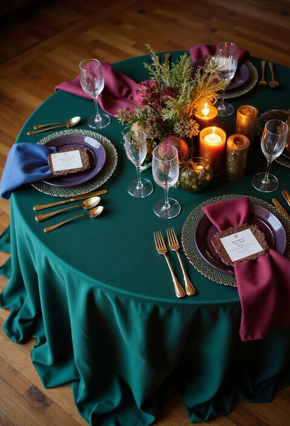 jewel toned dramatic stain hiding sophisticated