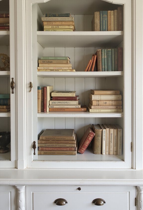 layer books intentionally displayed