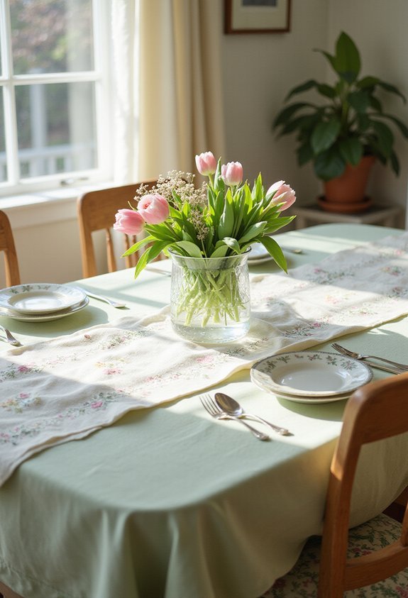 layered seasonal table decor