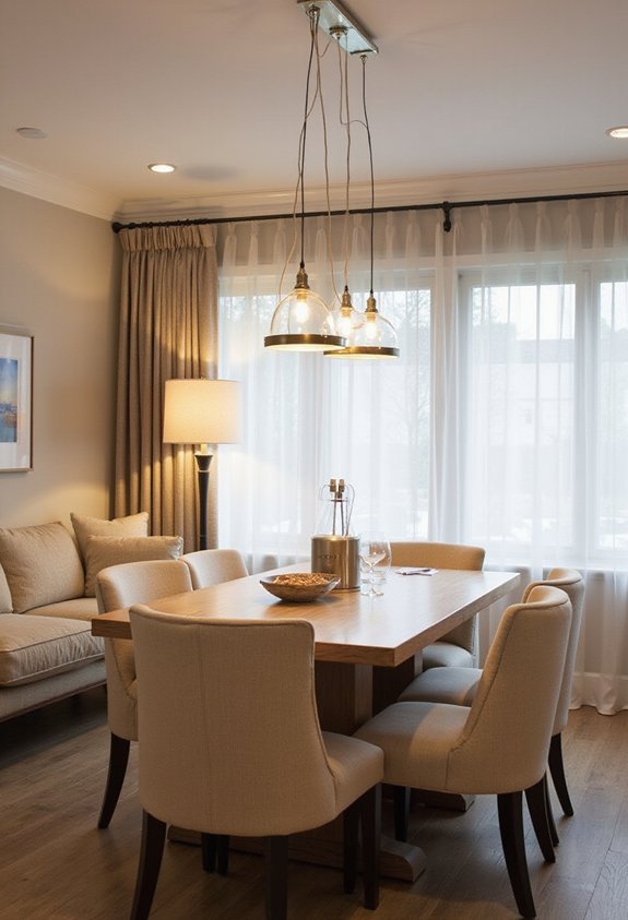 lighting for living dining spaces