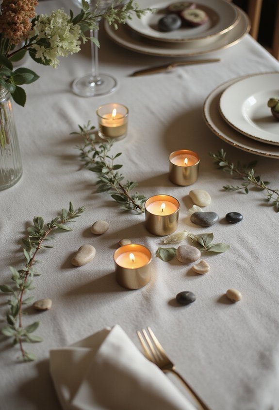 low profile unobtrusive centerpiece arrangements