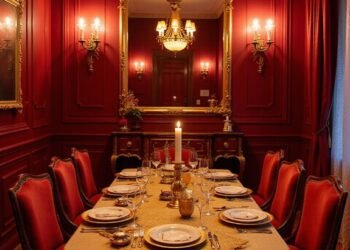 luxurious red and gold elegance