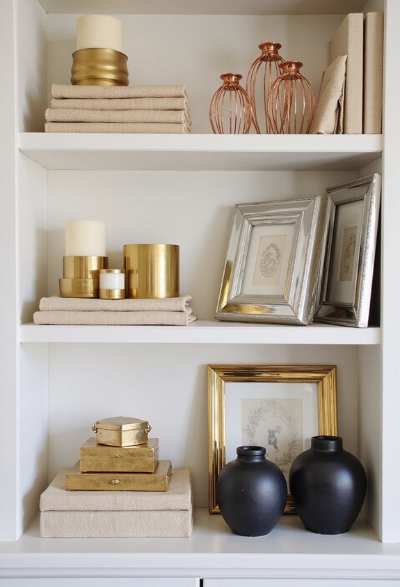 metallic accents elevate ordinary objects