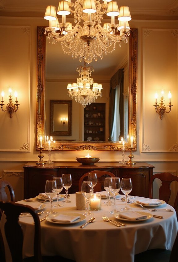 mirrors amplify lighting fixtures effectively