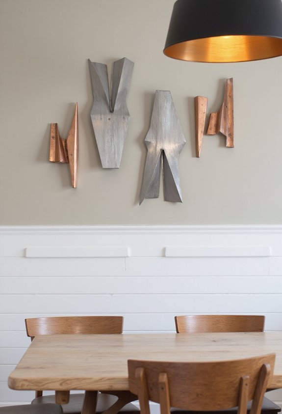 modern metallic wall art