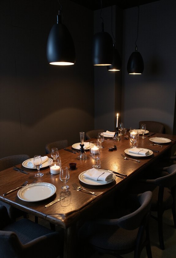 moody metallic sophisticated black pendant lights