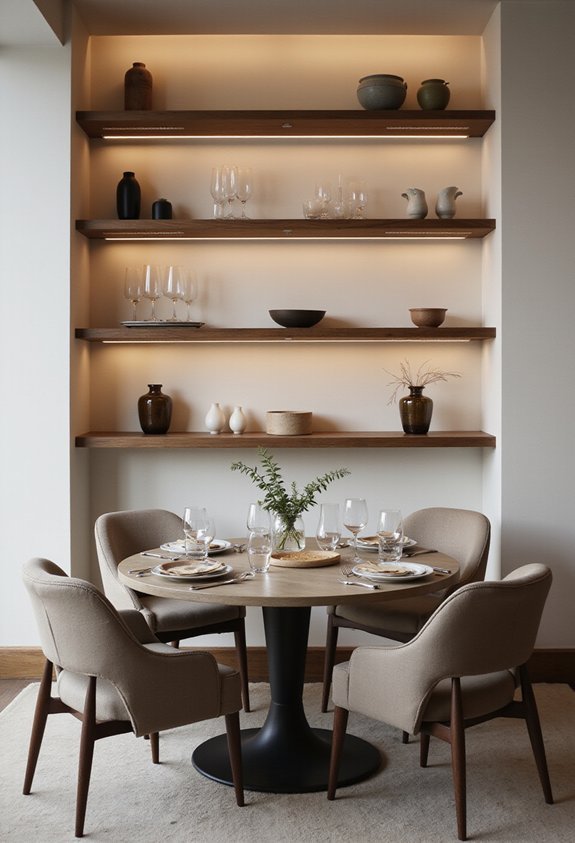 organized dining room sophistication display