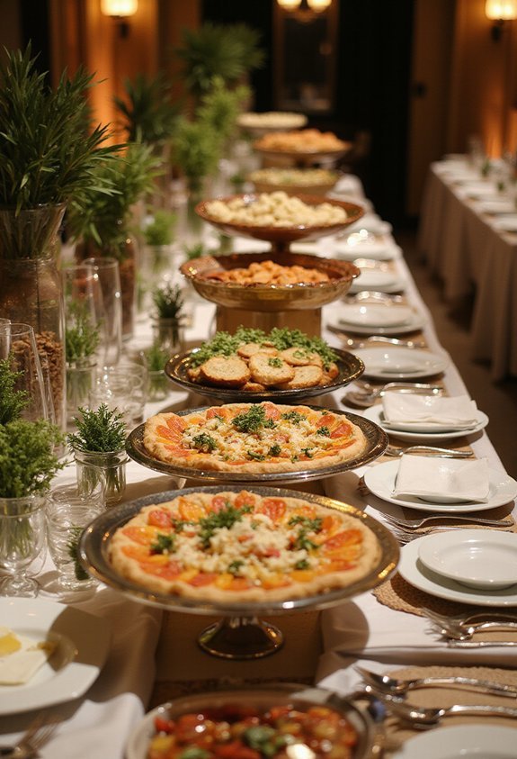 organized labeled visually appealing food placement