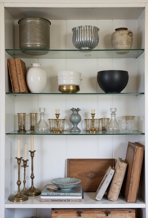 personalized meaningful eclectic storytelling hutch display