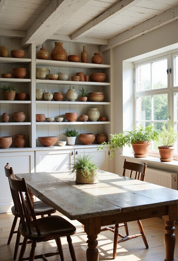 pottery elevates dried botanical displays