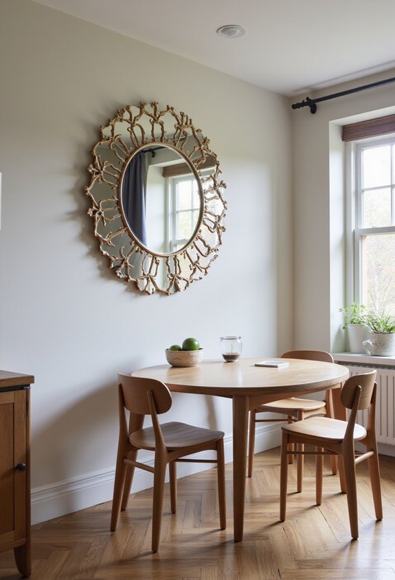 reflect light create depth enlarge space