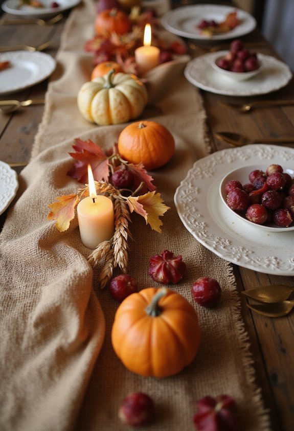 rustic cozy fall table decor