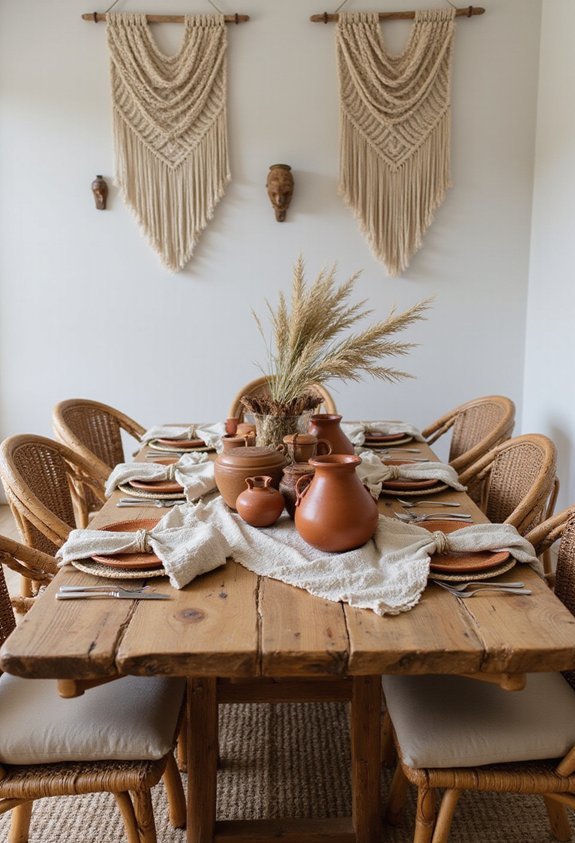 rustic natural character filled dining tables