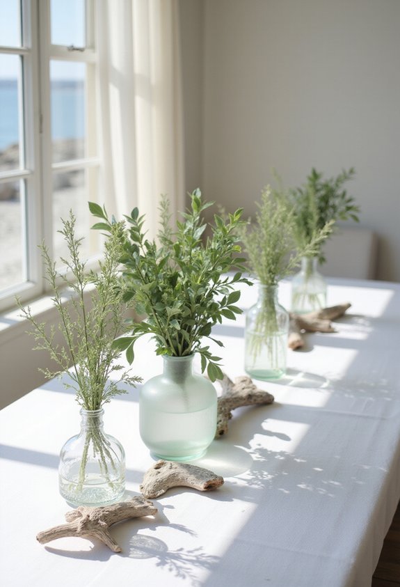 rustic natural low profile centerpiece