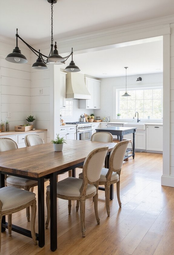 seamless kitchen dining flow integration