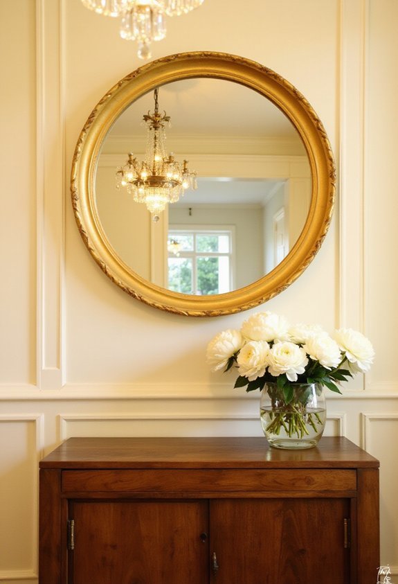 softening aggressive angles with circular mirrors