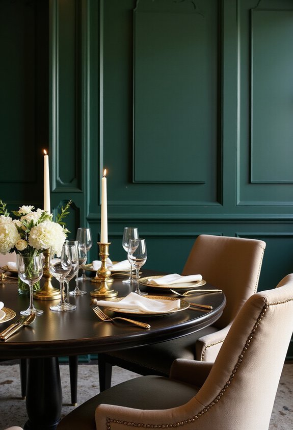 sophisticated emerald luxury throne room