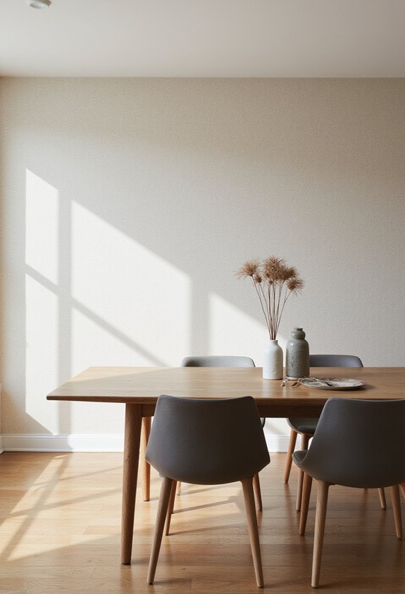 streamlined sophisticated modern dining room wallpaper