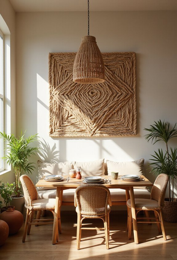 textured boho wall accents
