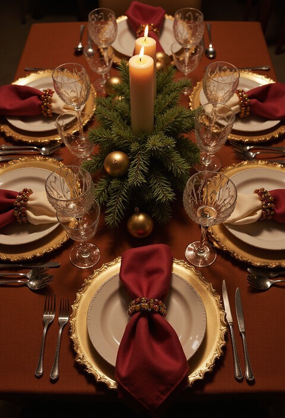 themed holiday table decorations