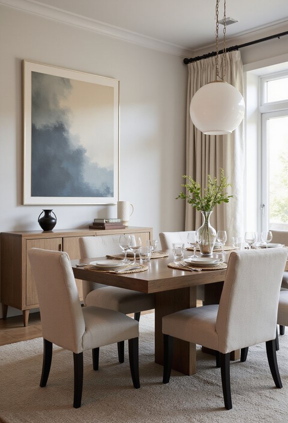 timeless neutral color palette accented