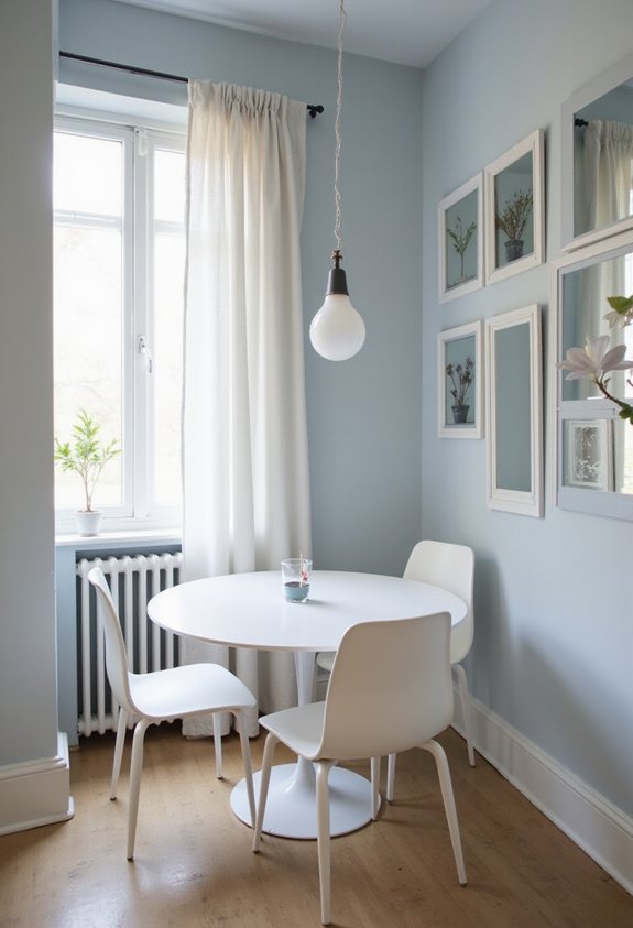 tricky light airy cool dining space