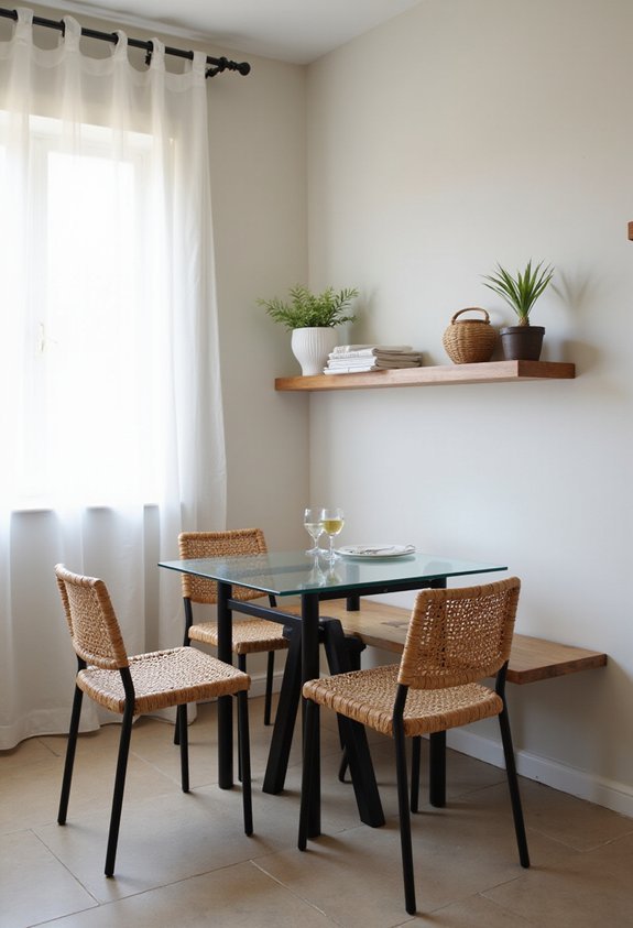 tuck away space saving dining chairs