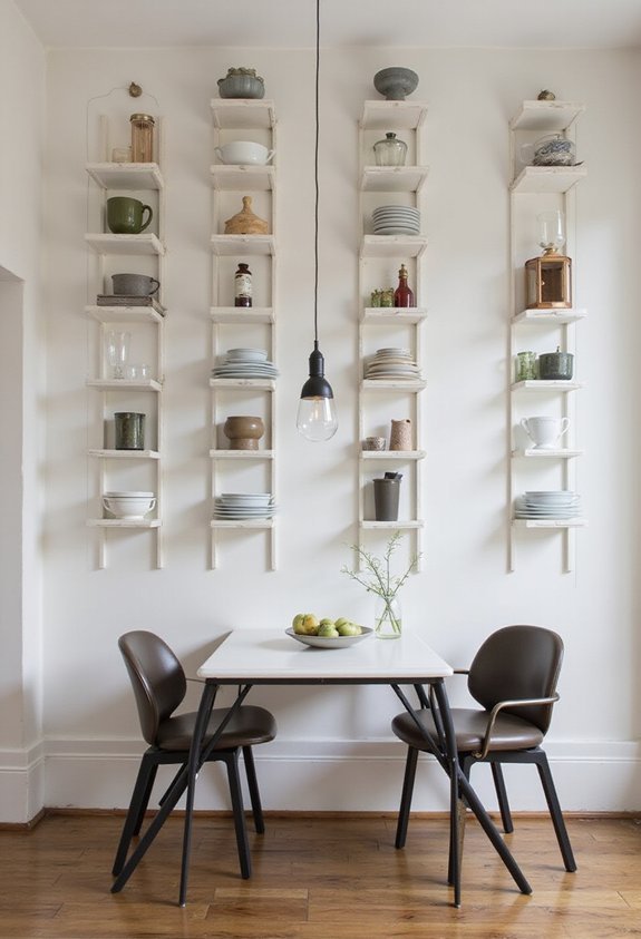 vertical space saving accent focused dining room magic