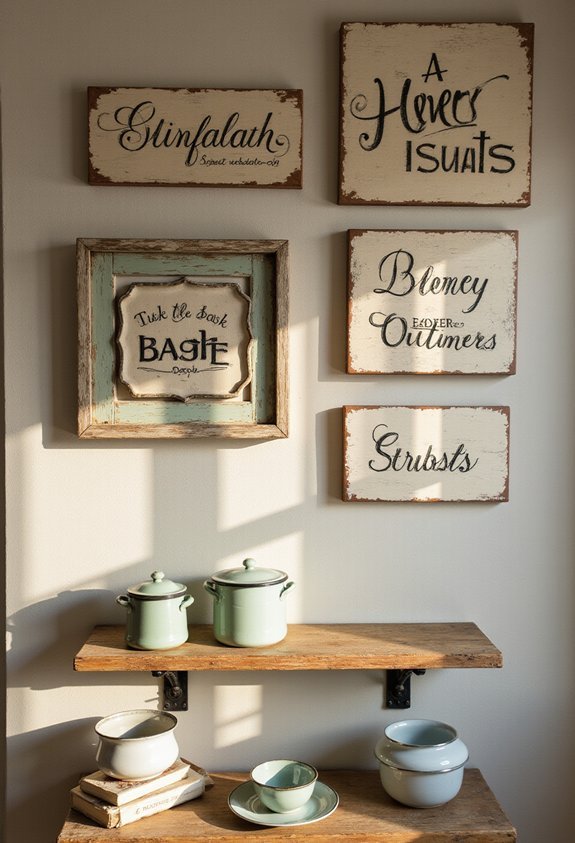 vintage wall decor transforms kitchen