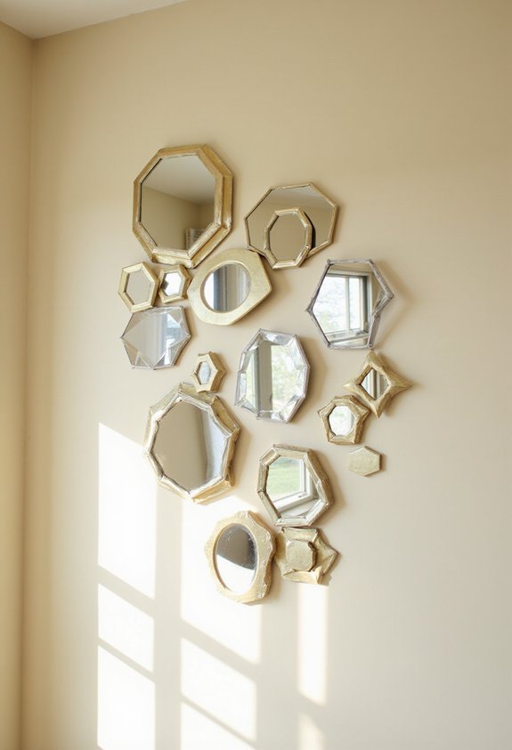 visually dynamic mirror arrangement magic