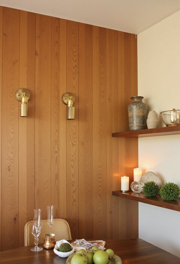 warm rustic textural accent wall